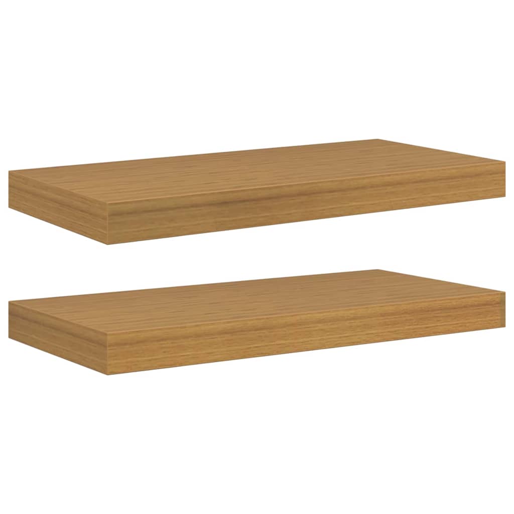 Ράφι Τοίχου 2 pcs Μπεζ 50 x 23 x 4 εκ. Επεξεργασμένο ξύλο - Pakobazaar