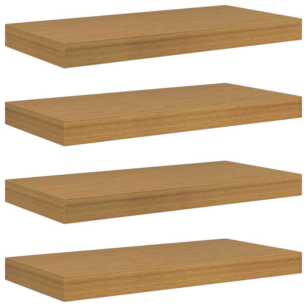 Ράφι Τοίχου Επιτοίχιο 4 pcs Μπεζ 50 x 23,5 x 4 εκ