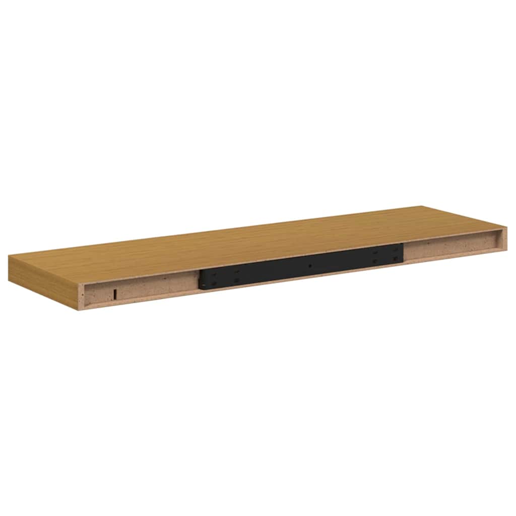 Ράφι Τοίχου 2 pcs Μπεζ 80 x 23,5 x 4 εκ Επεξεργασμένο ξύλο