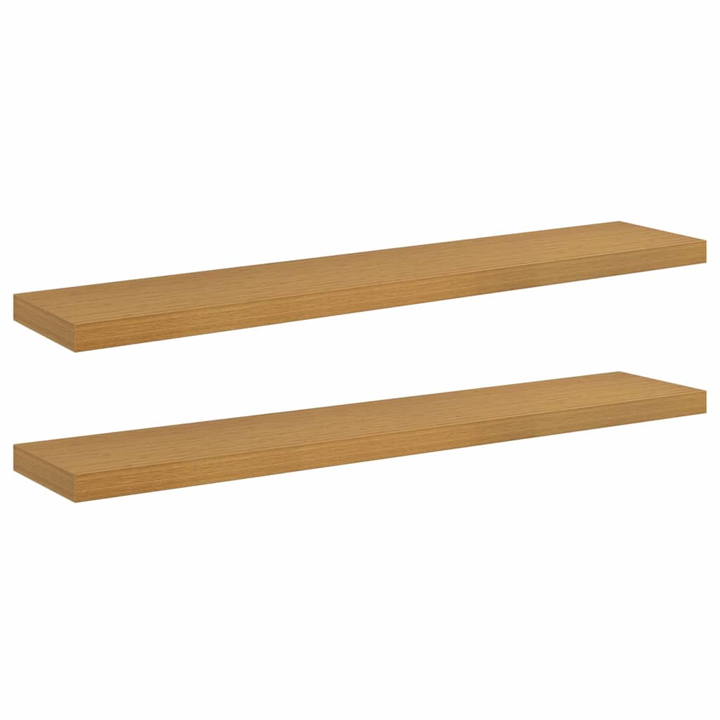 Ράφι Τοίχου 2 pcs Μπεζ 120 x 23,5 x 4 εκ Επεξεργασμένο ξύλο - Pakobazaar