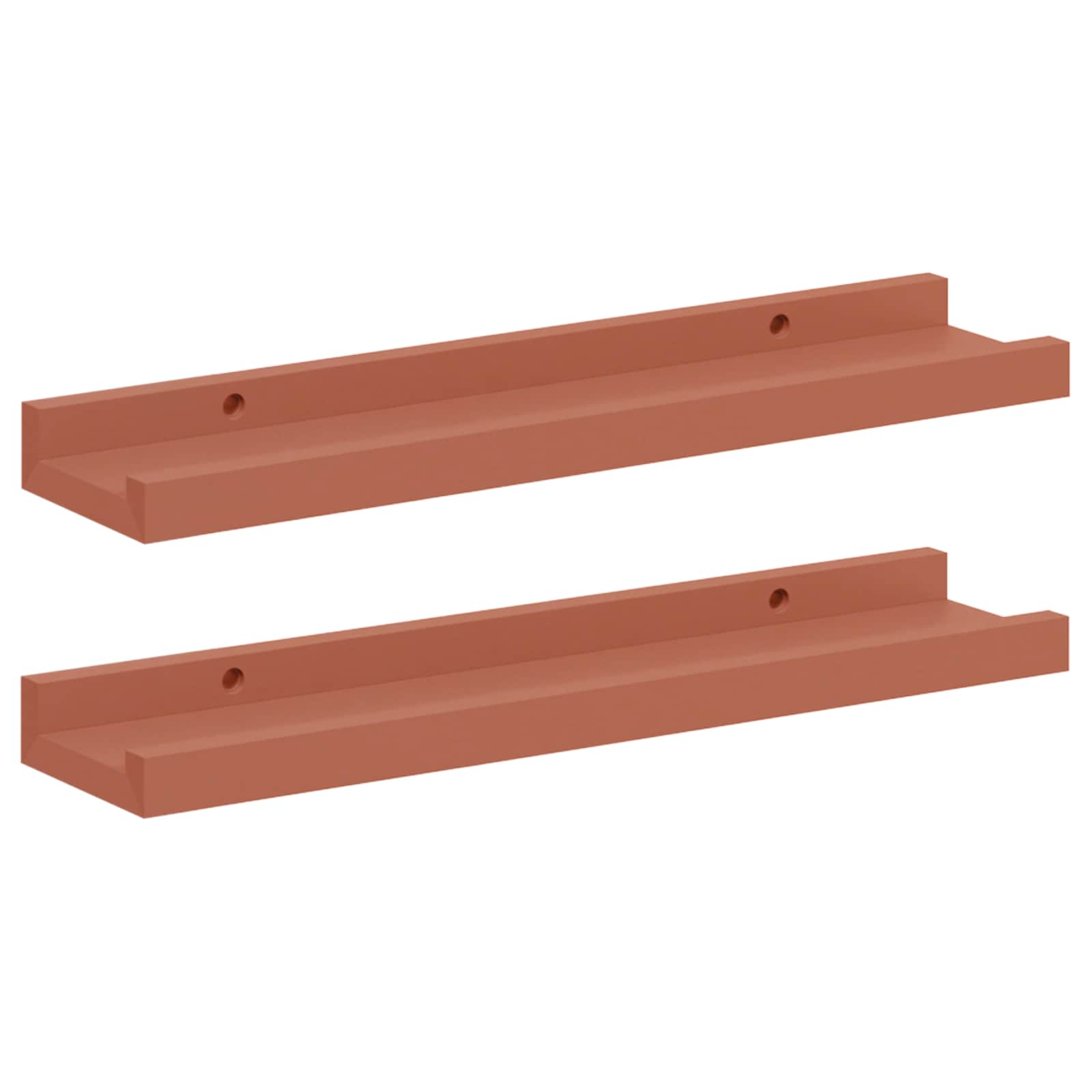 Ράφι Τοίχου Επιτοίχιο 2 pcs Κόκκινο 40 x 9 x 3 cm