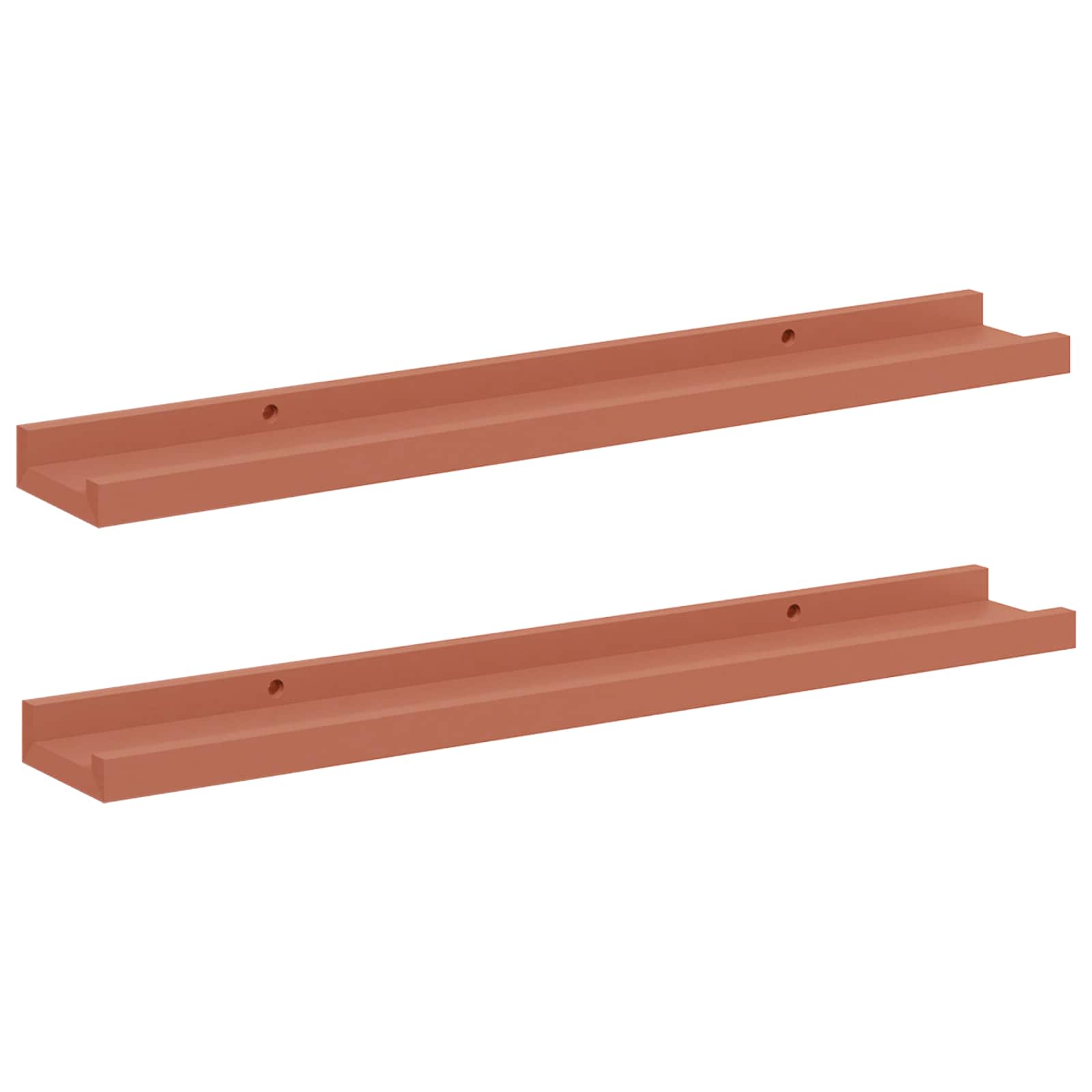 Ράφι Τοίχου 2 pcs Κόκκινο 60 x 9 x 3 cm Επεξεργασμένο ξύλο