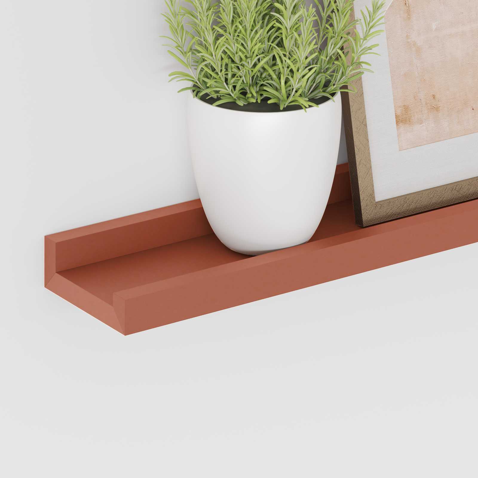 Ράφι Τοίχου 4 pcs Κόκκινο 100 x 9 x 3 cm Επεξεργασμένο ξύλο