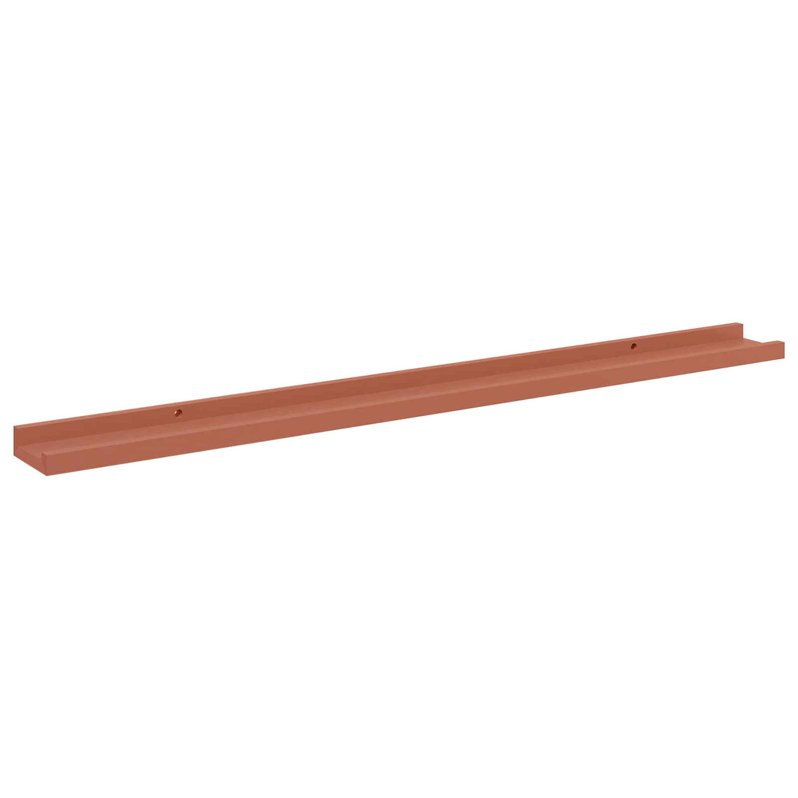 Ράφι Τοίχου 4 pcs Κόκκινο 100 x 9 x 3 cm Επεξεργασμένο ξύλο