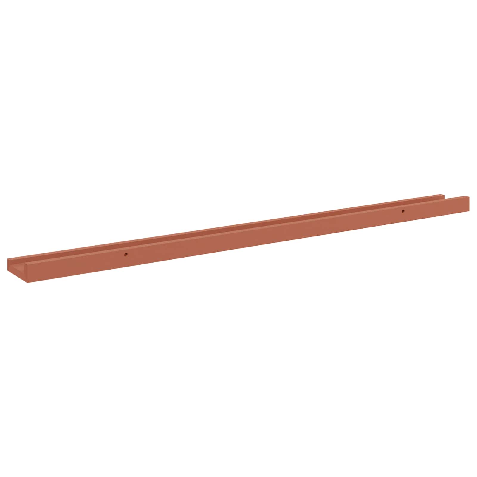 Ράφι Τοίχου 4 pcs Κόκκινο 100 x 9 x 3 cm Επεξεργασμένο ξύλο