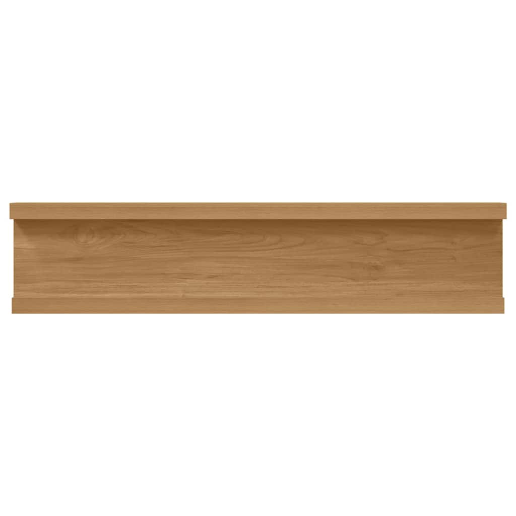 Ράφι Τοίχου με ράφι 2 pcs Καφέ 40 x 9 x 3 cm Επεξεργασμένο ξύλο - Pakobazaar