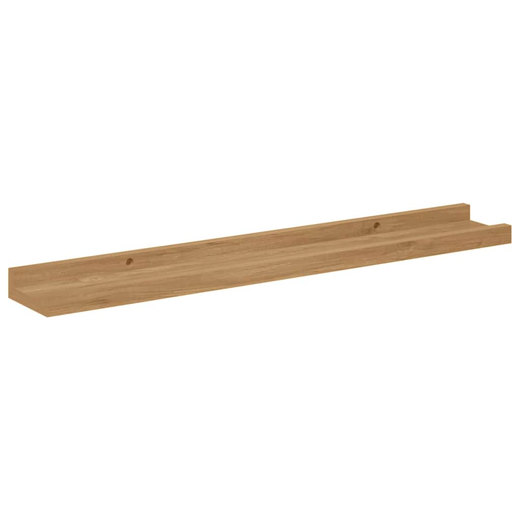 Ράφι Τοίχου με ράφι 2 pcs Καφέ 60 x 9 x 3 cm Επεξεργασμένο ξύλο