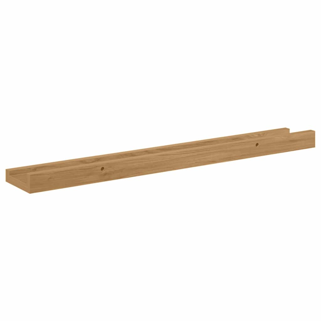 Ράφι Τοίχου με ράφι 2 pcs Καφέ 60 x 9 x 3 cm Επεξεργασμένο ξύλο