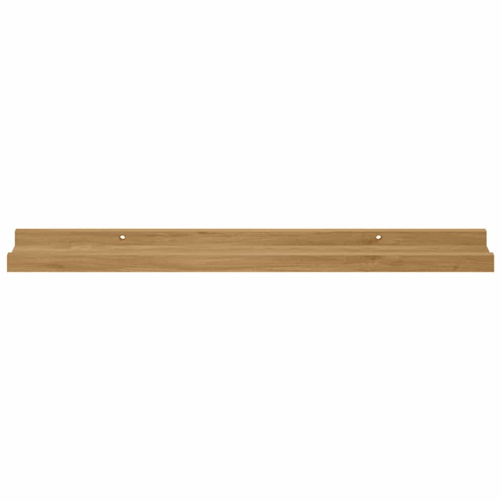 Ράφι Τοίχου με ράφι 2 pcs Καφέ 60 x 9 x 3 cm Επεξεργασμένο ξύλο