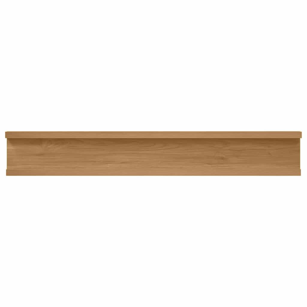 Ράφι Τοίχου με ράφι 2 pcs Καφέ 60 x 9 x 3 cm Επεξεργασμένο ξύλο
