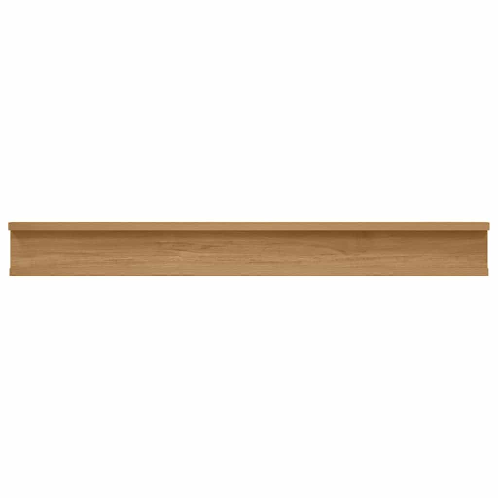 Ράφι Τοίχου με ράφι 2 pcs Καφέ 80 x 9 x 3 cm Επεξεργασμένο ξύλο - Pakobazaar