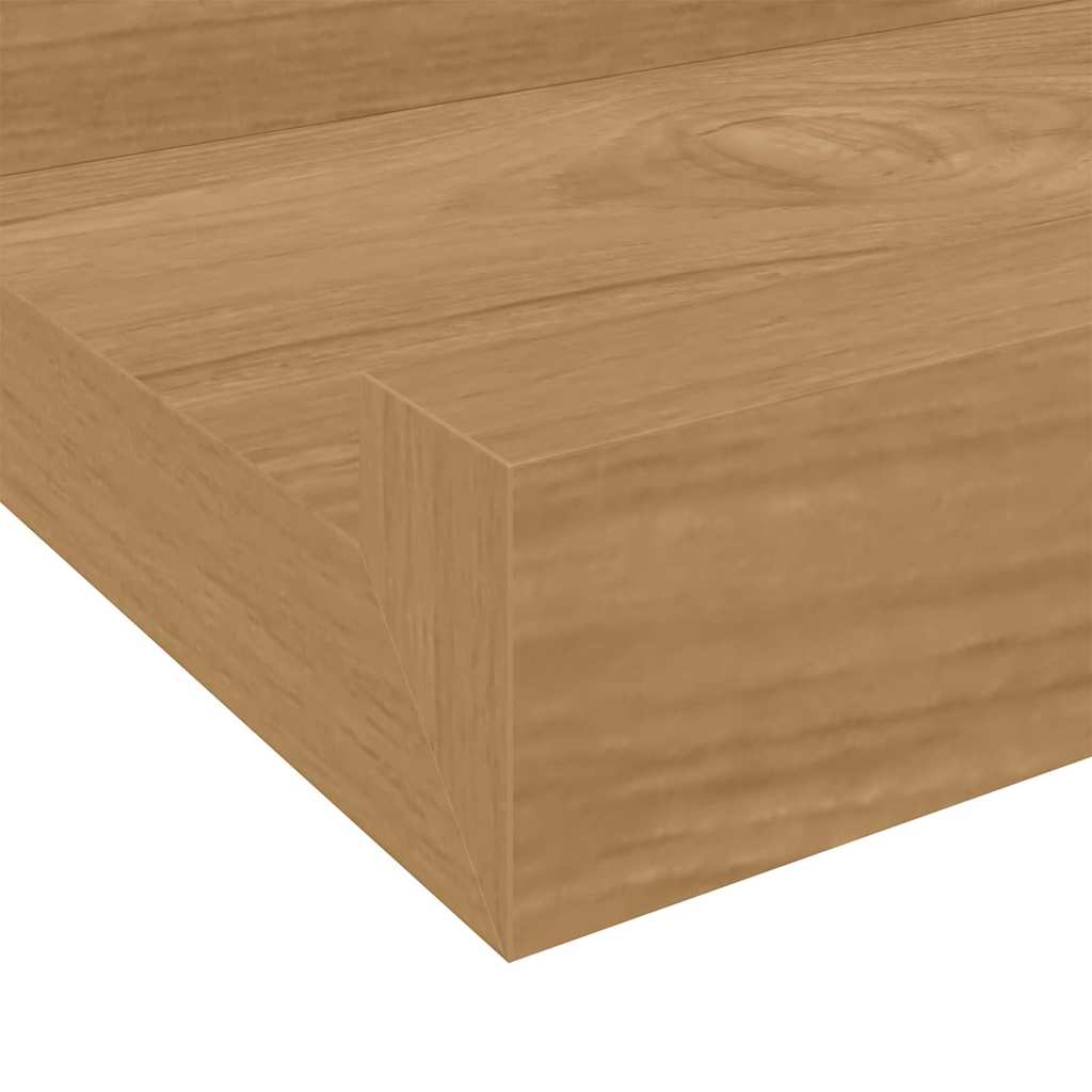 Ράφι Τοίχου 2 pcs Καφέ 100 x 9 x 3 cm Επεξεργασμένο ξύλο - Pakobazaar