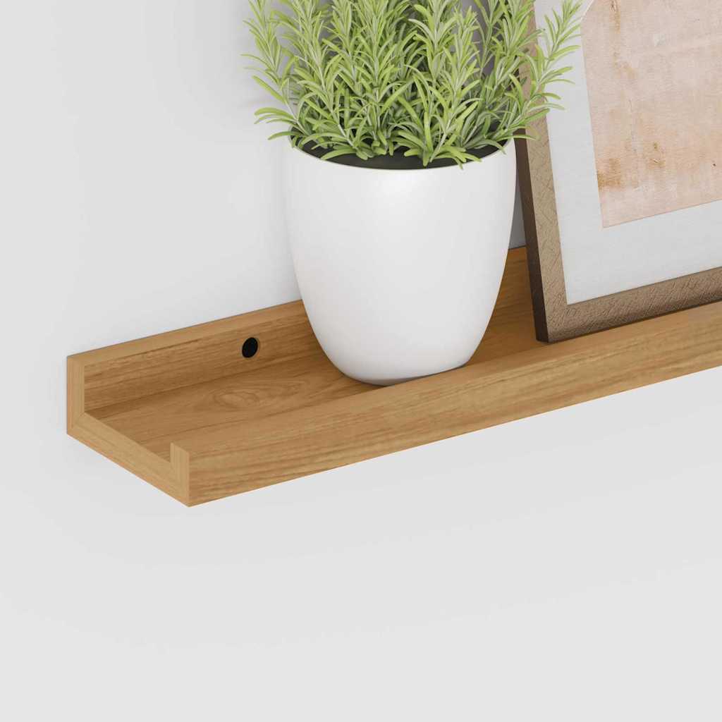 Ράφι Τοίχου με ράφι 4 pcs Καφέ 40 x 9 x 3 cm Επεξεργασμένο ξύλο