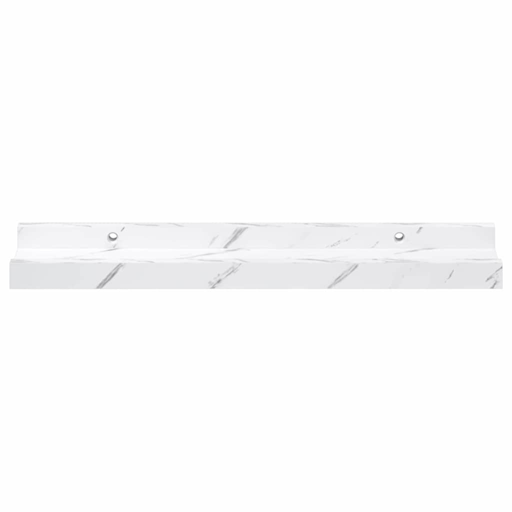 Ράφι Τοίχου Επιτοίχιο 2 pcs Λευκό Μάρμαρο 40 x 9 x 3 cm