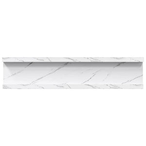 Ράφι Τοίχου 2 τμχ. Λευκό Μάρμαρο 40 x 9 x 3 cm