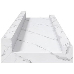 Ράφι Τοίχου 4 τμχ. Λευκό Μάρμαρο 40 x 9 x 3 cm