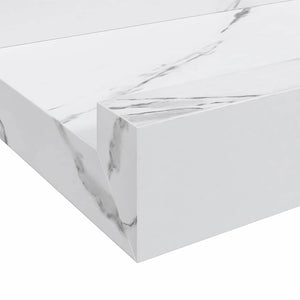 Ράφι Τοίχου 4 τμχ. Λευκό Μάρμαρο 60 x 9 x 3 cm