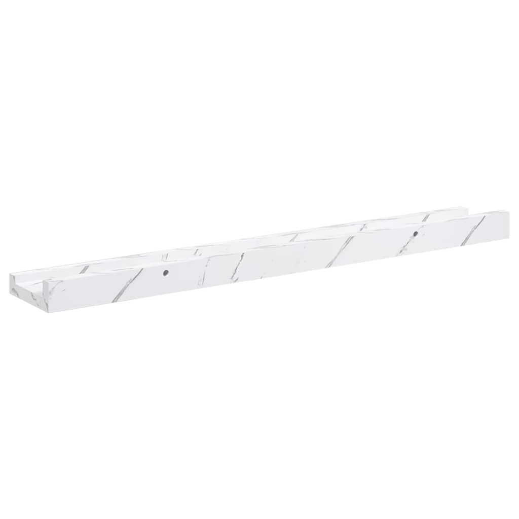 Ράφι Τοίχου Επιτοίχιο 4 pcs Λευκό Μάρμαρο 60 x 9 x 3 cm