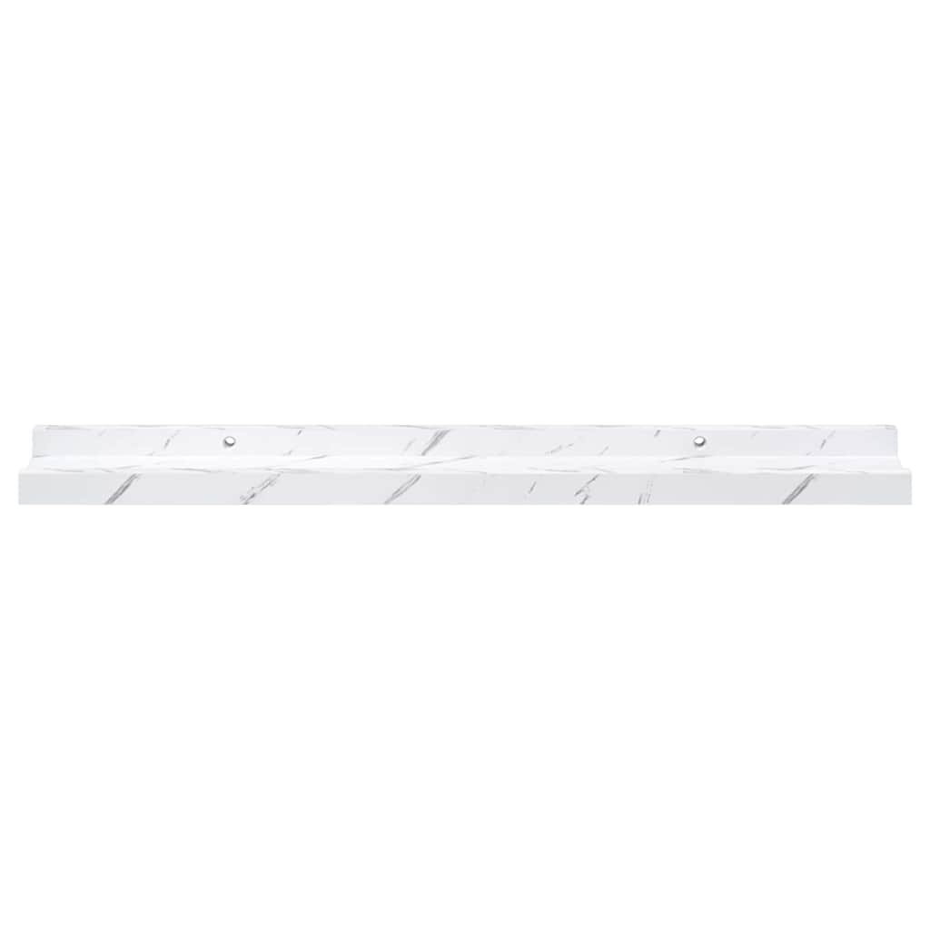 Ράφι Τοίχου Επιτοίχιο 4 pcs Λευκό Μάρμαρο 60 x 9 x 3 cm
