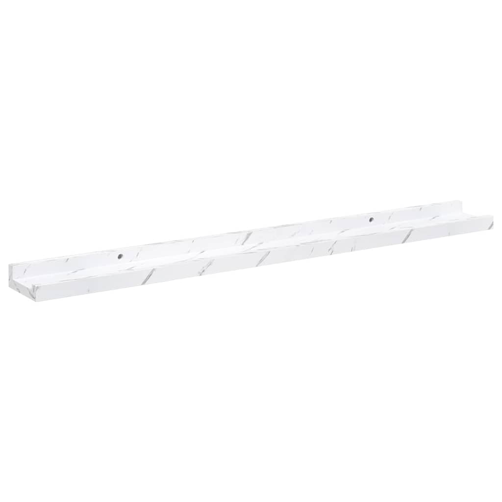 Ράφι Τοίχου Επιτοίχιο 4 pcs Λευκό Μάρμαρο 80 x 9 x 3 cm
