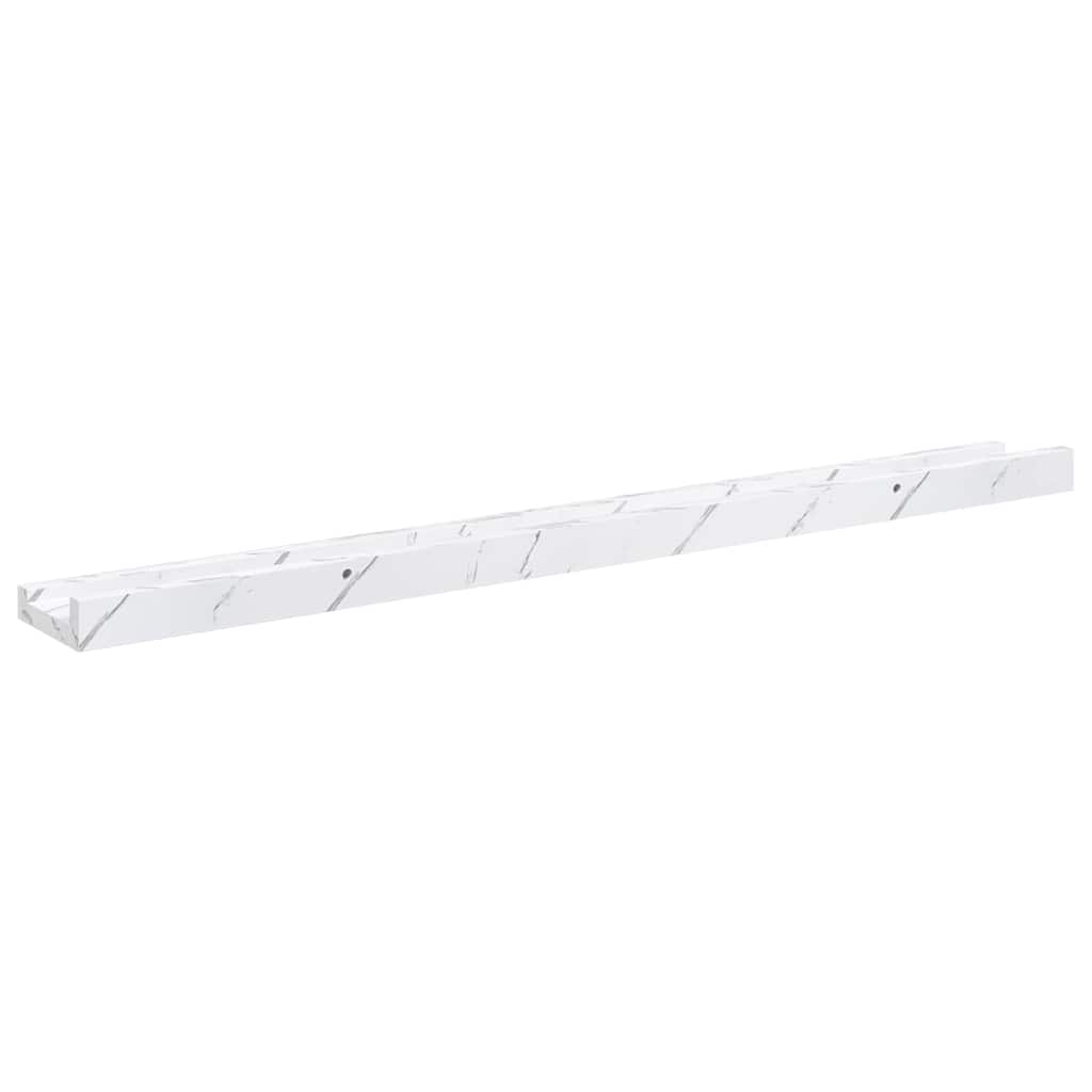 Ράφι Τοίχου Επιτοίχιο 4 pcs Λευκό Μάρμαρο 80 x 9 x 3 cm