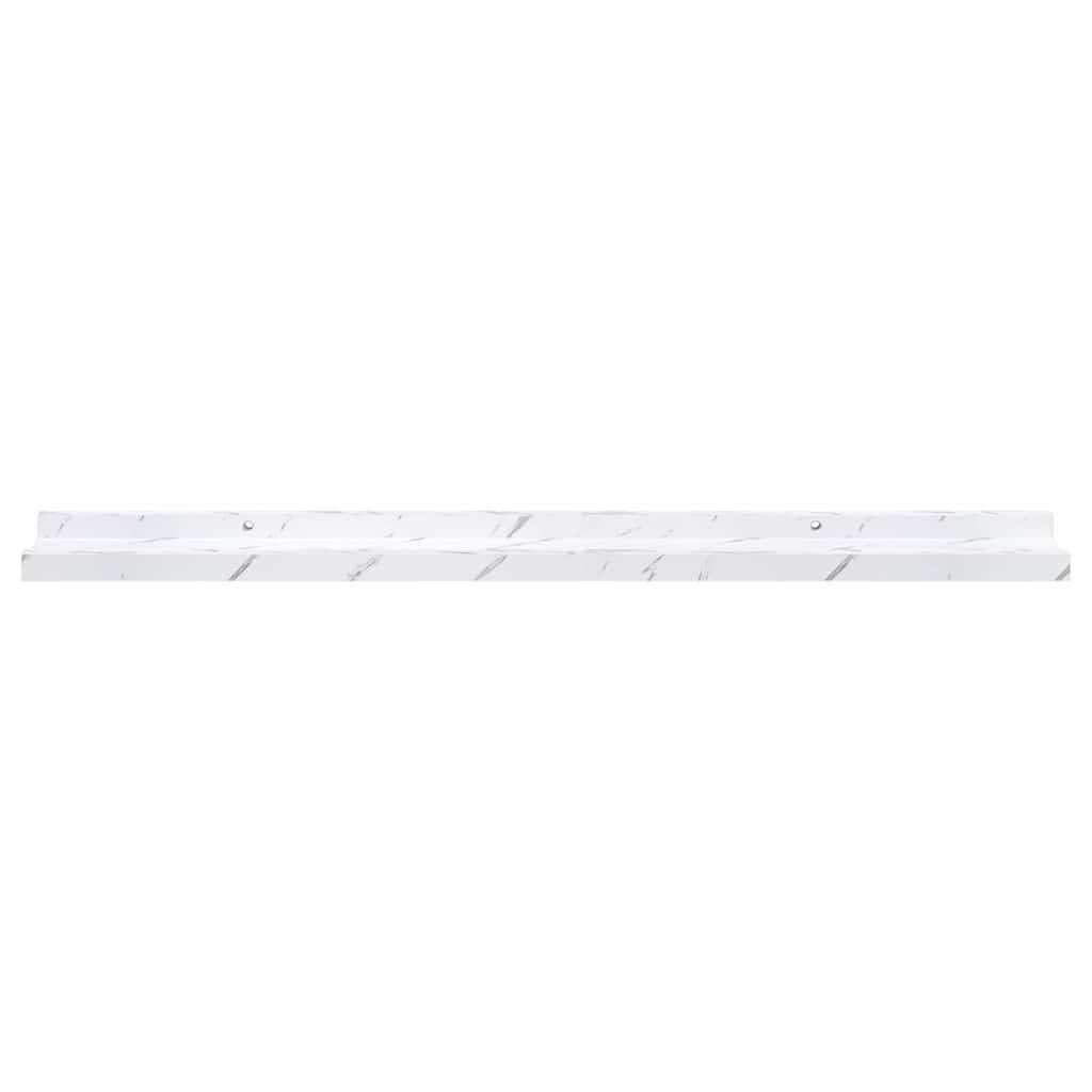Ράφι Τοίχου Επιτοίχιο 4 pcs Λευκό Μάρμαρο 80 x 9 x 3 cm