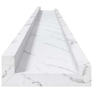 Ράφι Τοίχου 4 τμχ. Λευκό Μάρμαρο 115 x 9 x 3 cm