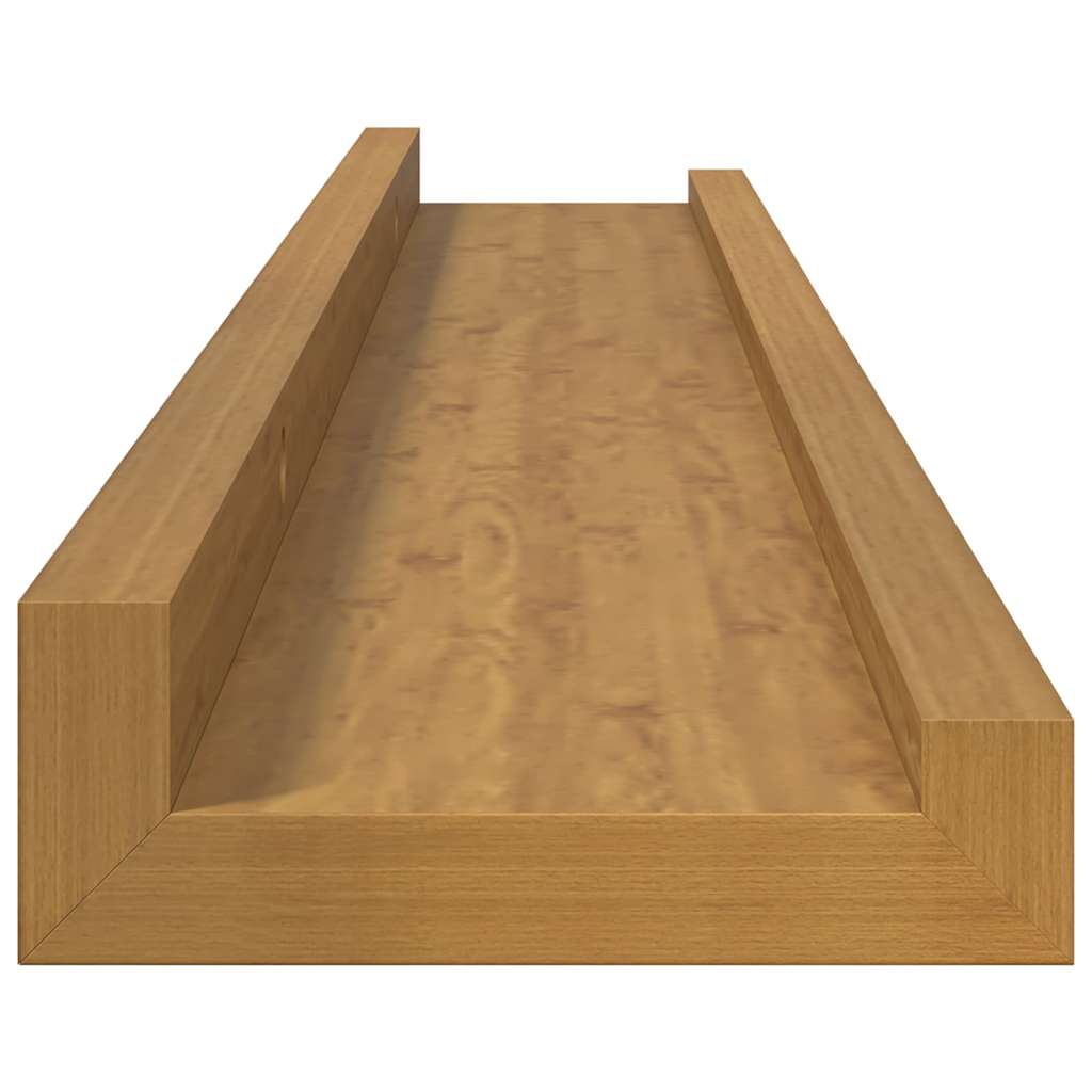 Ράφι Τοίχου με ράφι 2 pcs Μπεζ 60 x 9 x 3 cm Επεξεργασμένο ξύλο