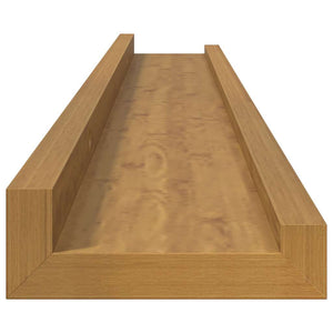 Ράφι Τοίχου 2 τμχ. Μπεζ 80 x 9 x 3 cm Επεξεργασμένο Ξύλο