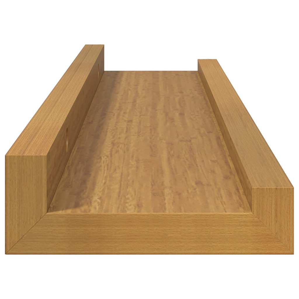 Ράφι Τοίχου με ράφι 4 pcs Μπεζ 40 x 9 x 3 cm Επεξεργασμένο ξύλο