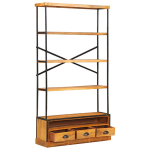 Ράφια βιβλίων 5 επιπέδων Φυσικό 100 x 30 x 180 εκ - Pakobazaar