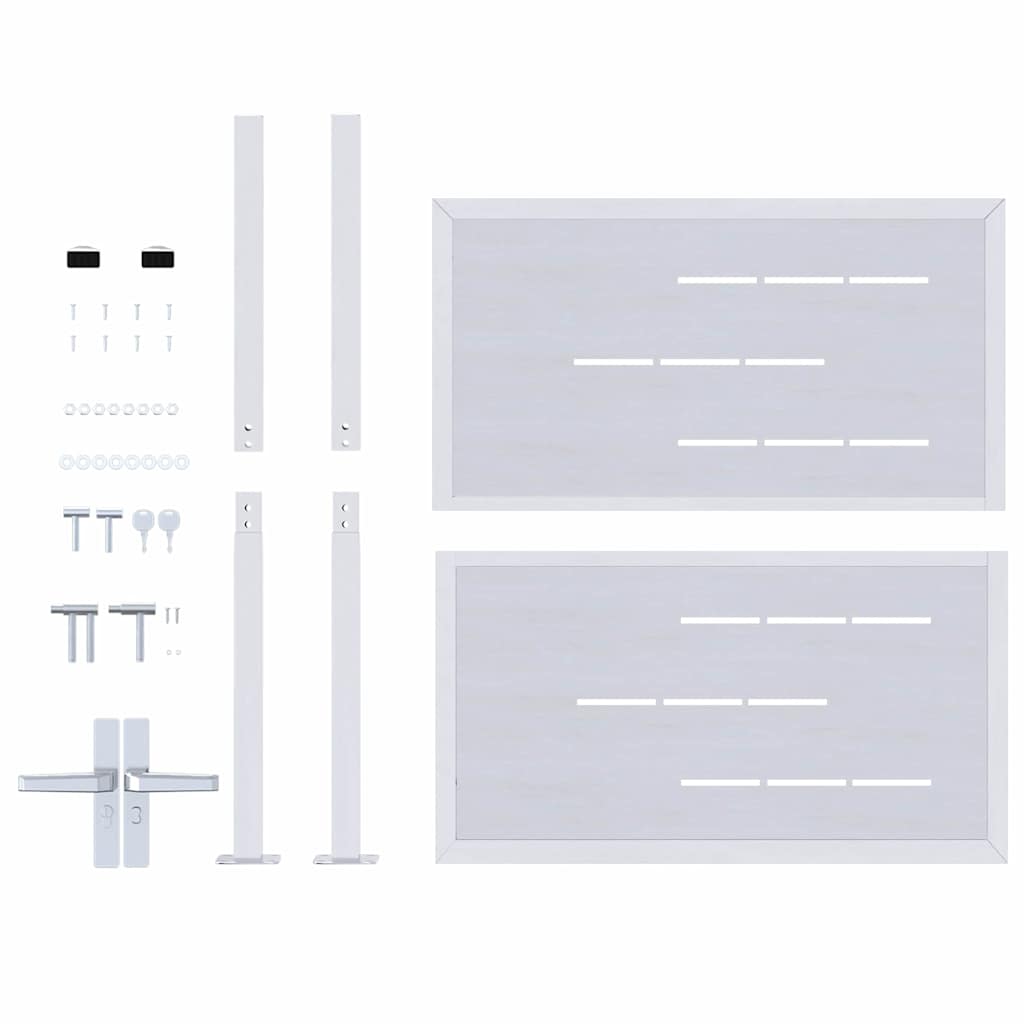Πύλη Κήπου με κλειδαριά Ασημί 96 x 100 cm Ανοξείδωτο ατσάλι - Pakobazaar
