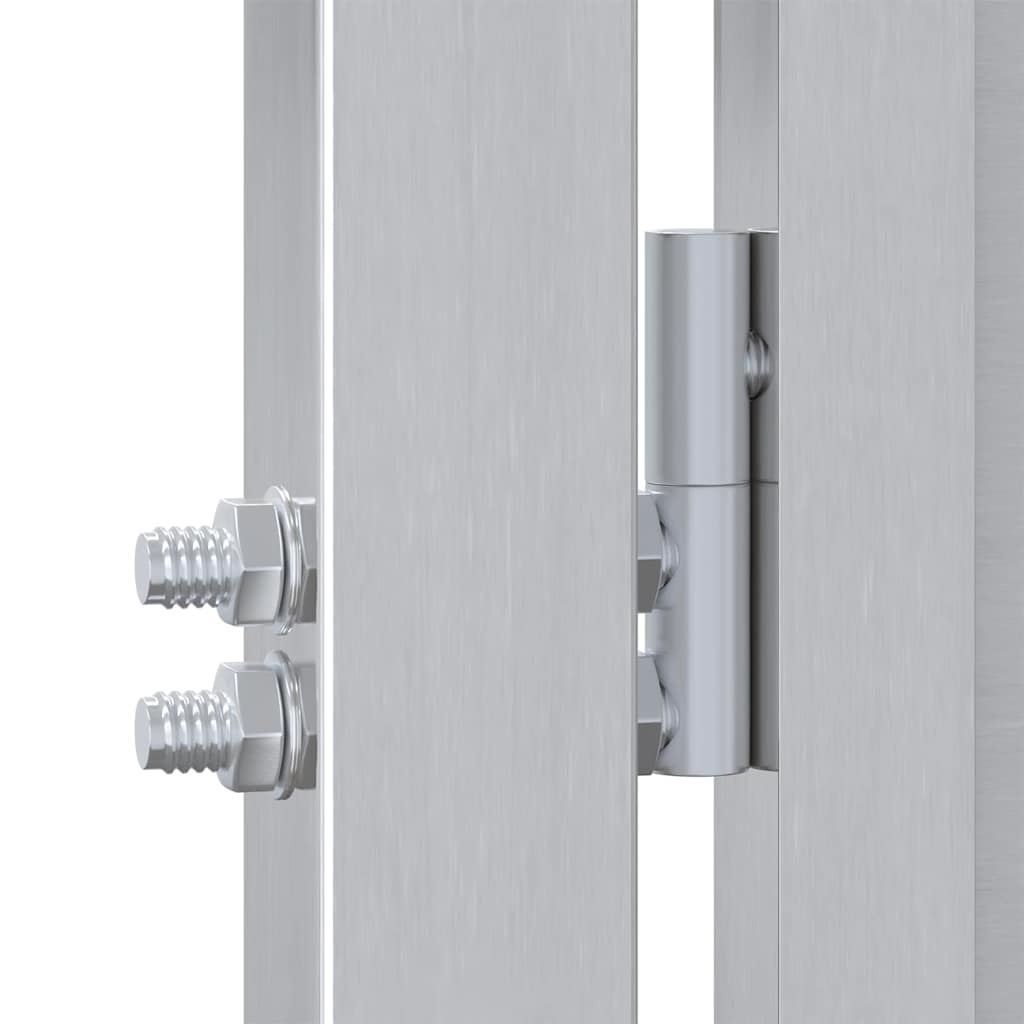 Πύλη Κήπου με κλειδαριά Ασημί 96 x 180 εκ. Ανοξείδωτο ατσάλι - Pakobazaar