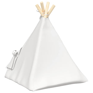 Teepee για κατοικίδια με μαξιλάρι Λευκό 40 x 40 x 50 cm - Pakobazaar