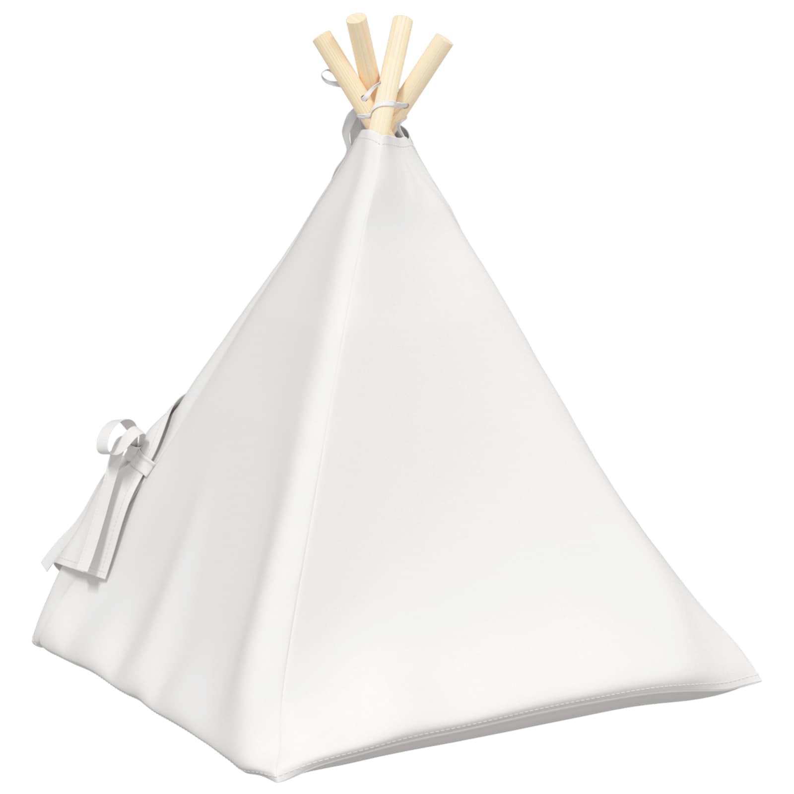 Teepee για κατοικίδια με μαξιλάρι Λευκό 50 x 50 x 60 cm - Pakobazaar