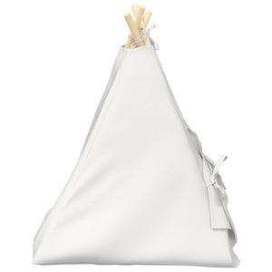 Teepee για κατοικίδια με μαξιλάρι Λευκό 50 x 50 x 60 cm - Pakobazaar