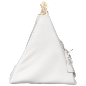 Teepee για κατοικίδια με μαξιλάρι Λευκό 60 x 60 x 70 cm - Pakobazaar
