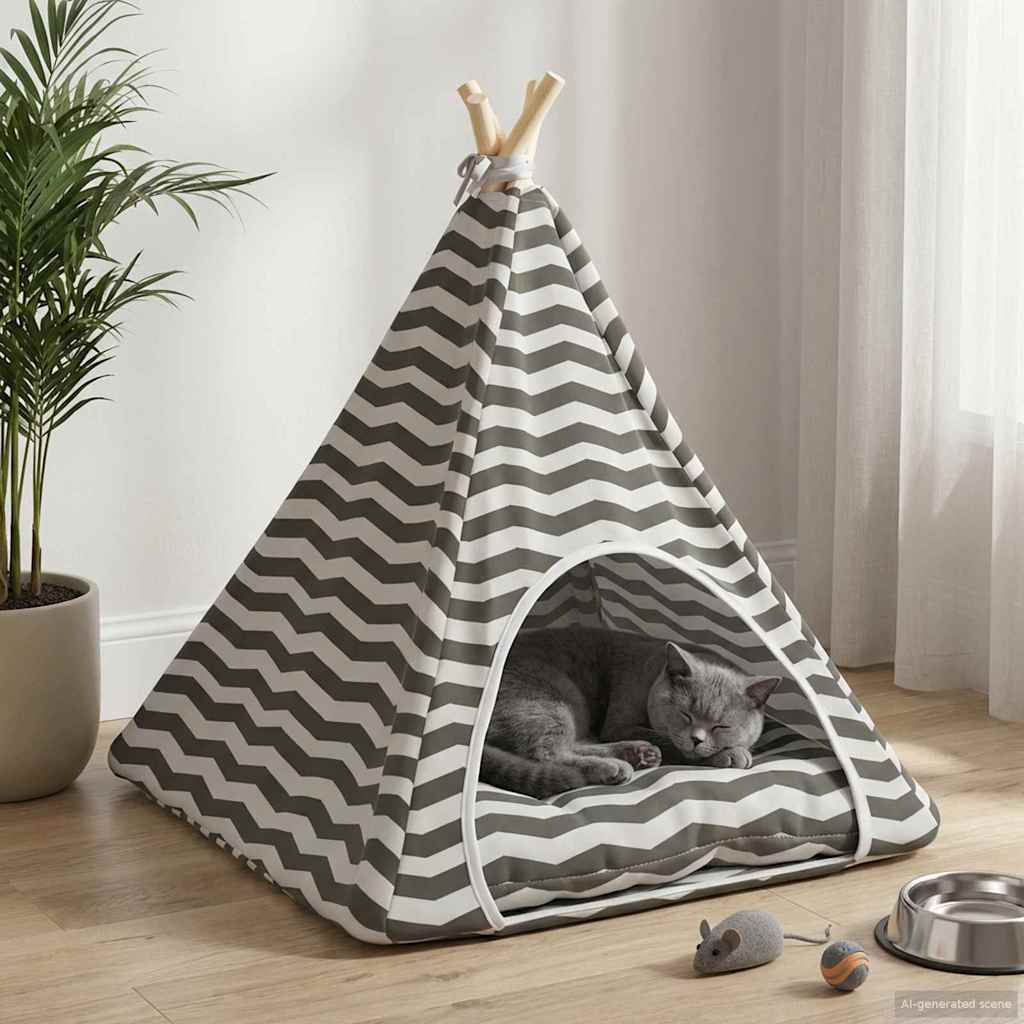 Teepee για κατοικίδια με μαξιλάρι 60 x 60 x 70 cm Πολυεστέρας - Pakobazaar