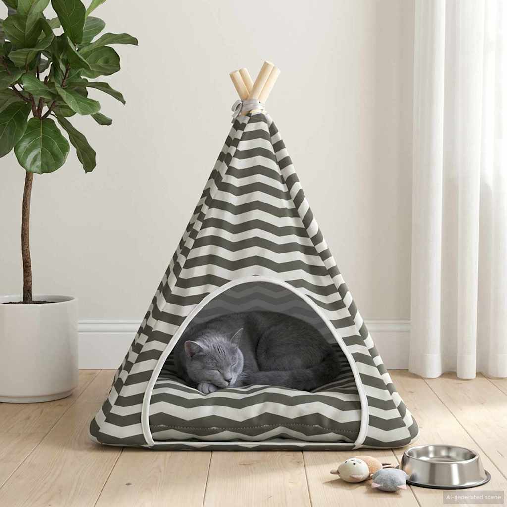 Teepee για κατοικίδια με μαξιλάρι 60 x 60 x 70 cm Πολυεστέρας - Pakobazaar