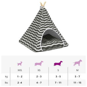 Teepee για κατοικίδια με μαξιλάρι 60 x 60 x 70 cm Πολυεστέρας - Pakobazaar
