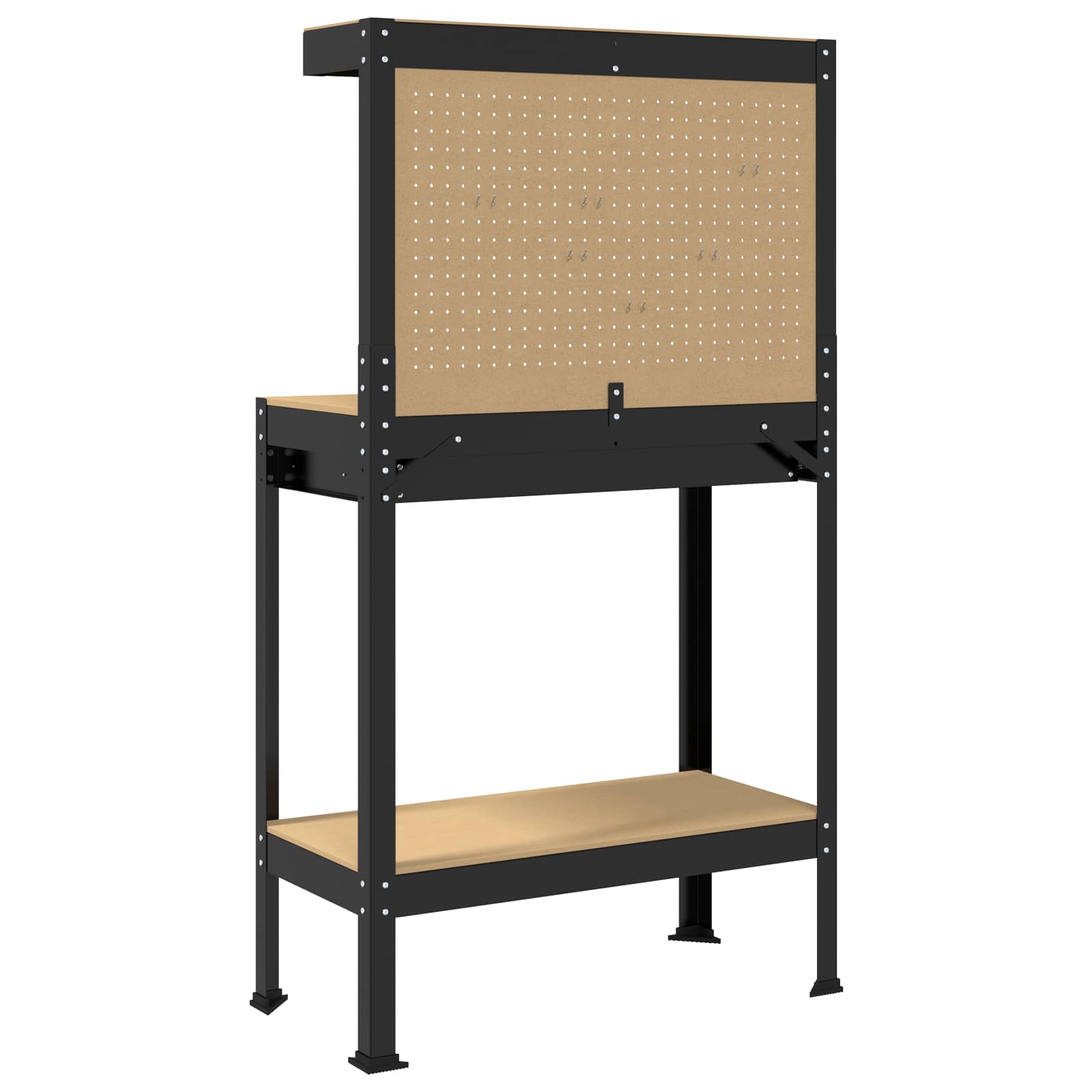 Εργαστηριακός πάγκος με συρτάρι με ράφι Μαύρο 81 x 41 x 145 εκ. - Pakobazaar