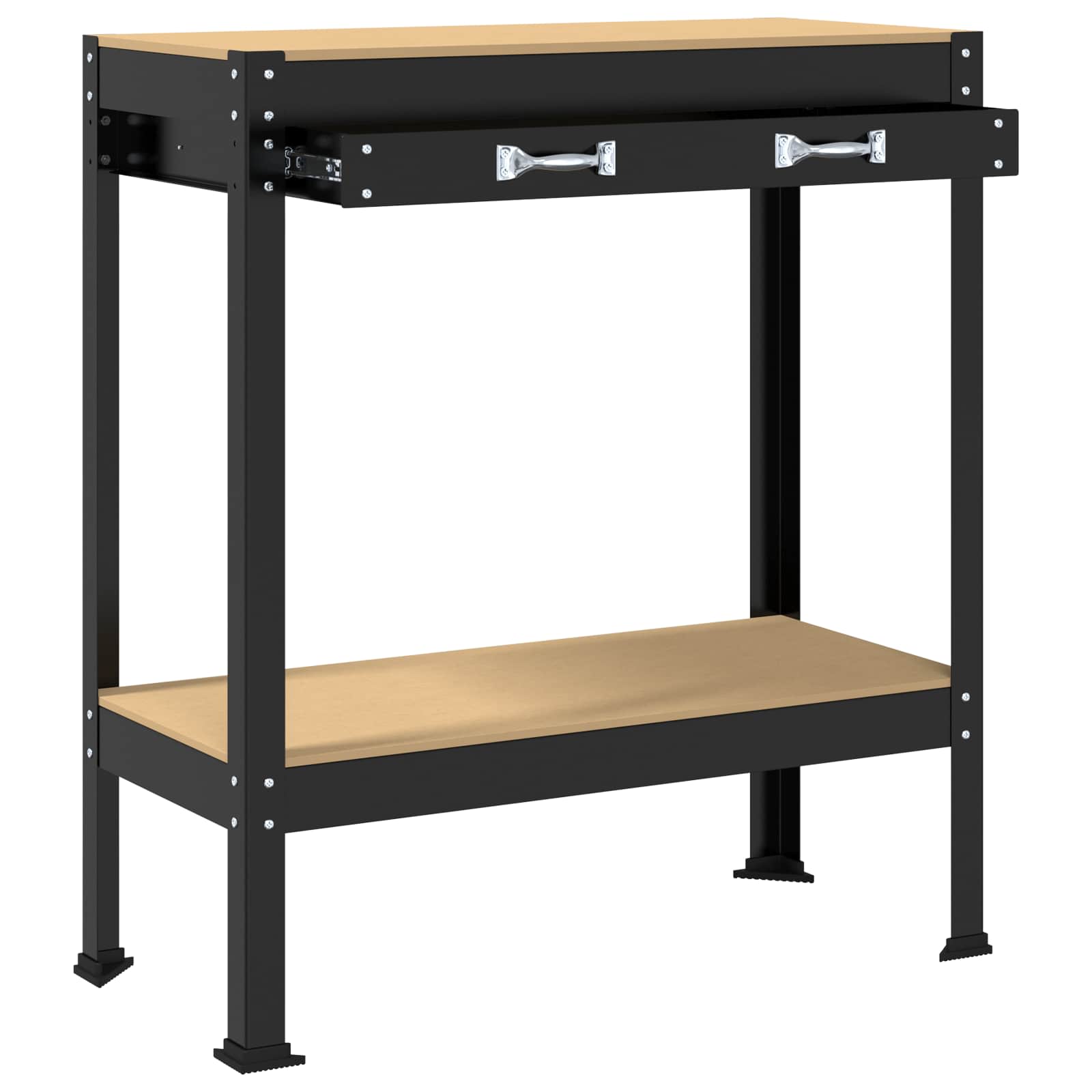 Εργαστηριακός πάγκος με συρτάρι με ράφι Μαύρο 80 x 40 x 91 εκ - Pakobazaar