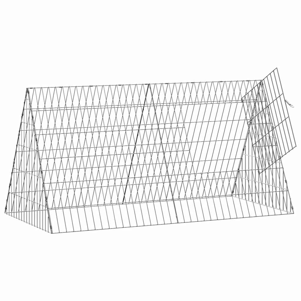 Κλουβί Κουνελιού Ασημί 650 x 55 x 55 εκ Επικαλυμμένος Χάλυβας - Pakobazaar