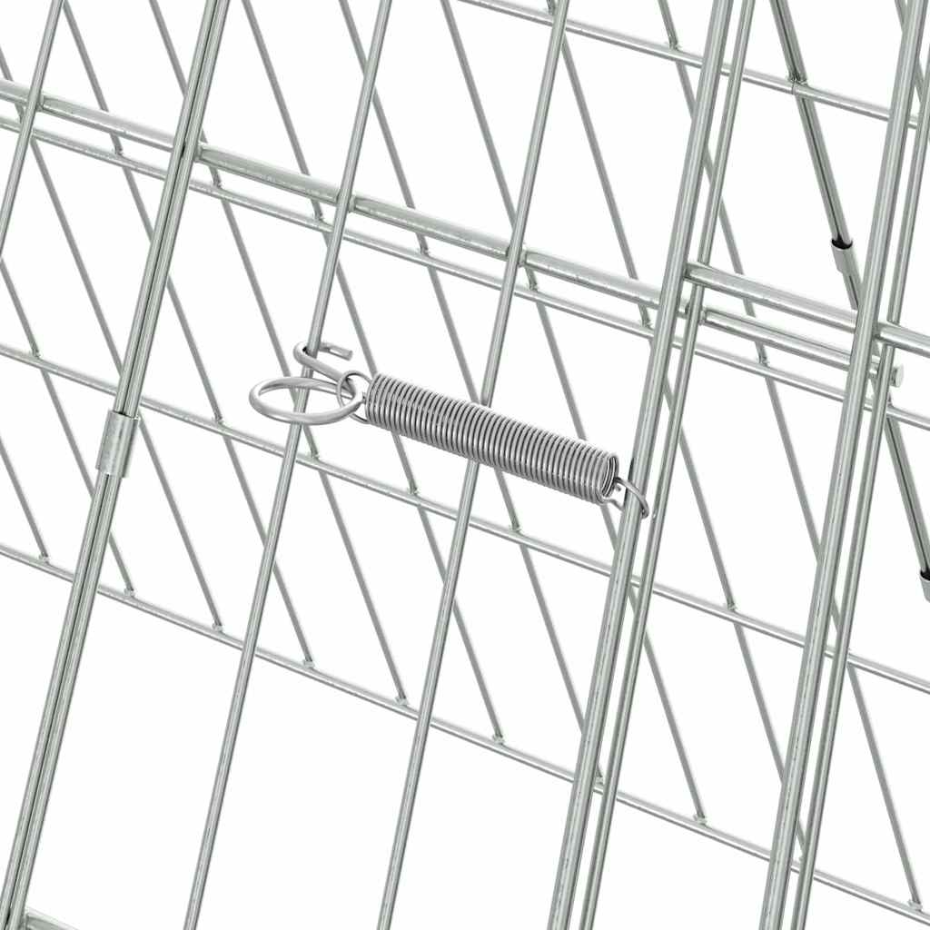 Κλουβί Κουνελιού Ασημί 650 x 55 x 55 εκ Επικαλυμμένος Χάλυβας