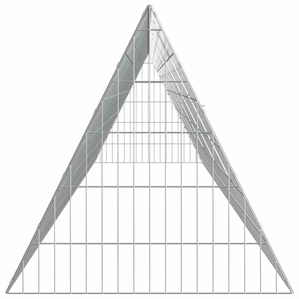 Κλουβί Κουνελιού Ασημί 650 x 55 x 55 εκ Επικαλυμμένος Χάλυβας