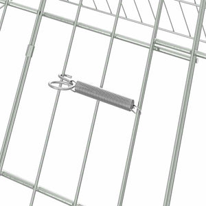 Κλουβί Κουνελιού Ασημί 110 x 100 x 85 εκ. Γαλβανισμένος Χάλυβας