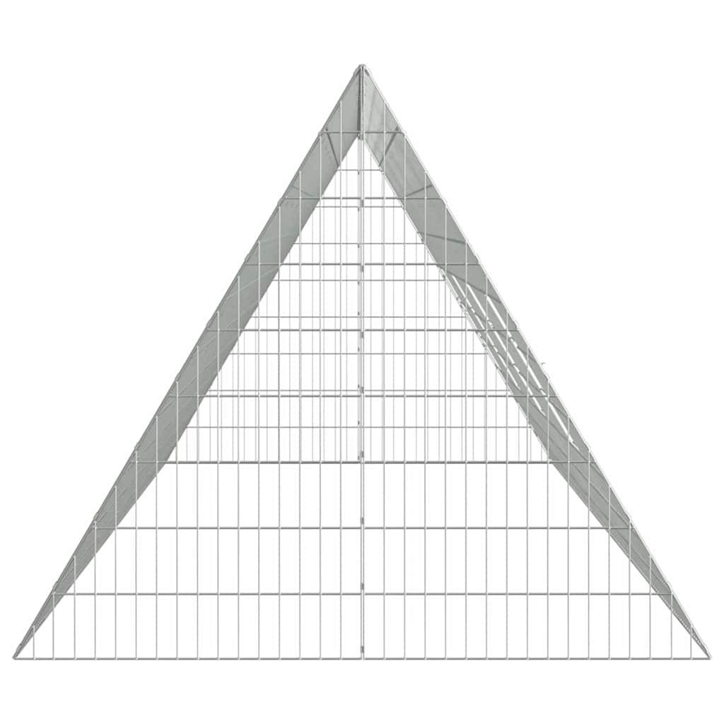 Κλουβί Κουνελιού Ασημί 215 x 100 x 85 εκ Επικαλυμμένος Χάλυβας