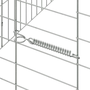Κλουβί Κουνελιού Ασημί 400 x 78 x 78 εκ. Επικαλυμμένος Χάλυβας - Pakobazaar