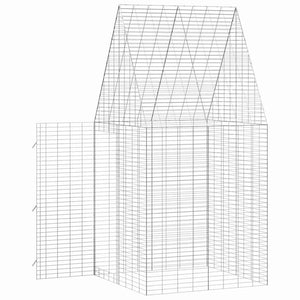 Κλουβί Κουνελιού Ασημί 100 x 100 x 210 εκ.