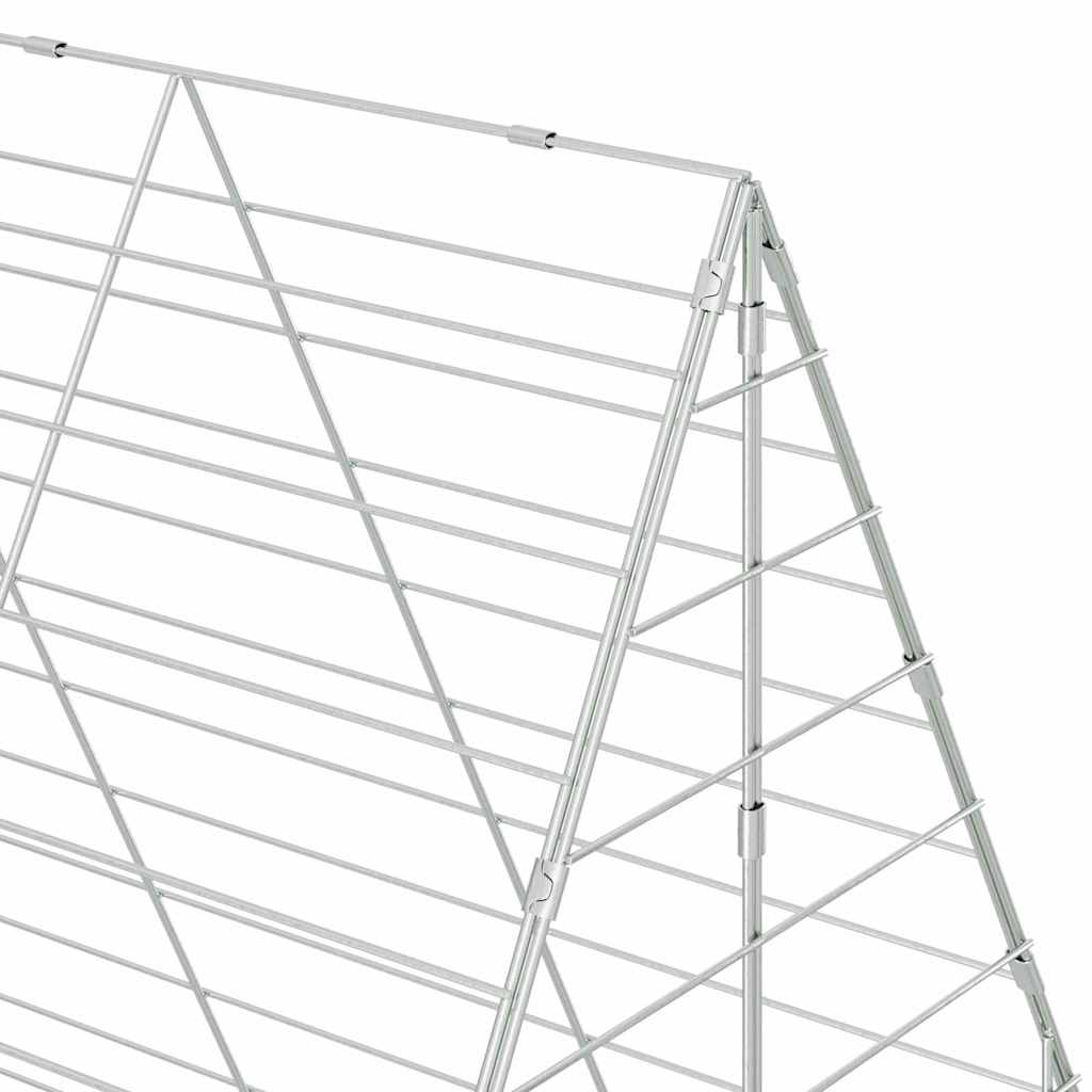 Κλουβί Κουνελιού Ασημί 400 x 100 x 210 εκ.